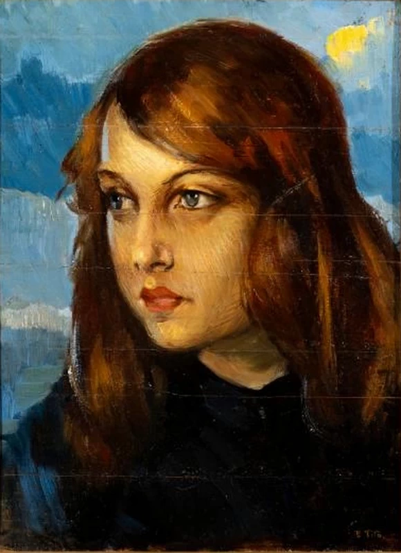 Ettore Tito-276-Ritratto di ragazza